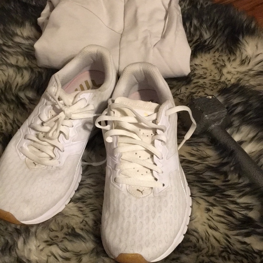 Puma dual gold white ignite sneakers women’s 6.5